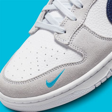 nike dunk low mini swoosh grey/blue|nike dunk shoes.